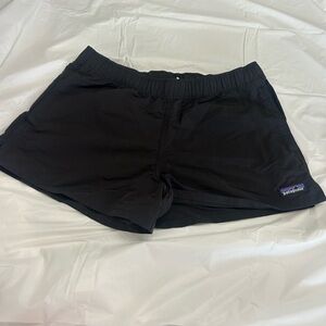 Patagonia Black Women’s Athletic Shorts with Elastic Waistband